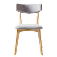 KRZESŁO COLSON - kolor naturalny/jasnoszary, Modern, drewno/tkanina (49.5/80/49.5cm) - home24