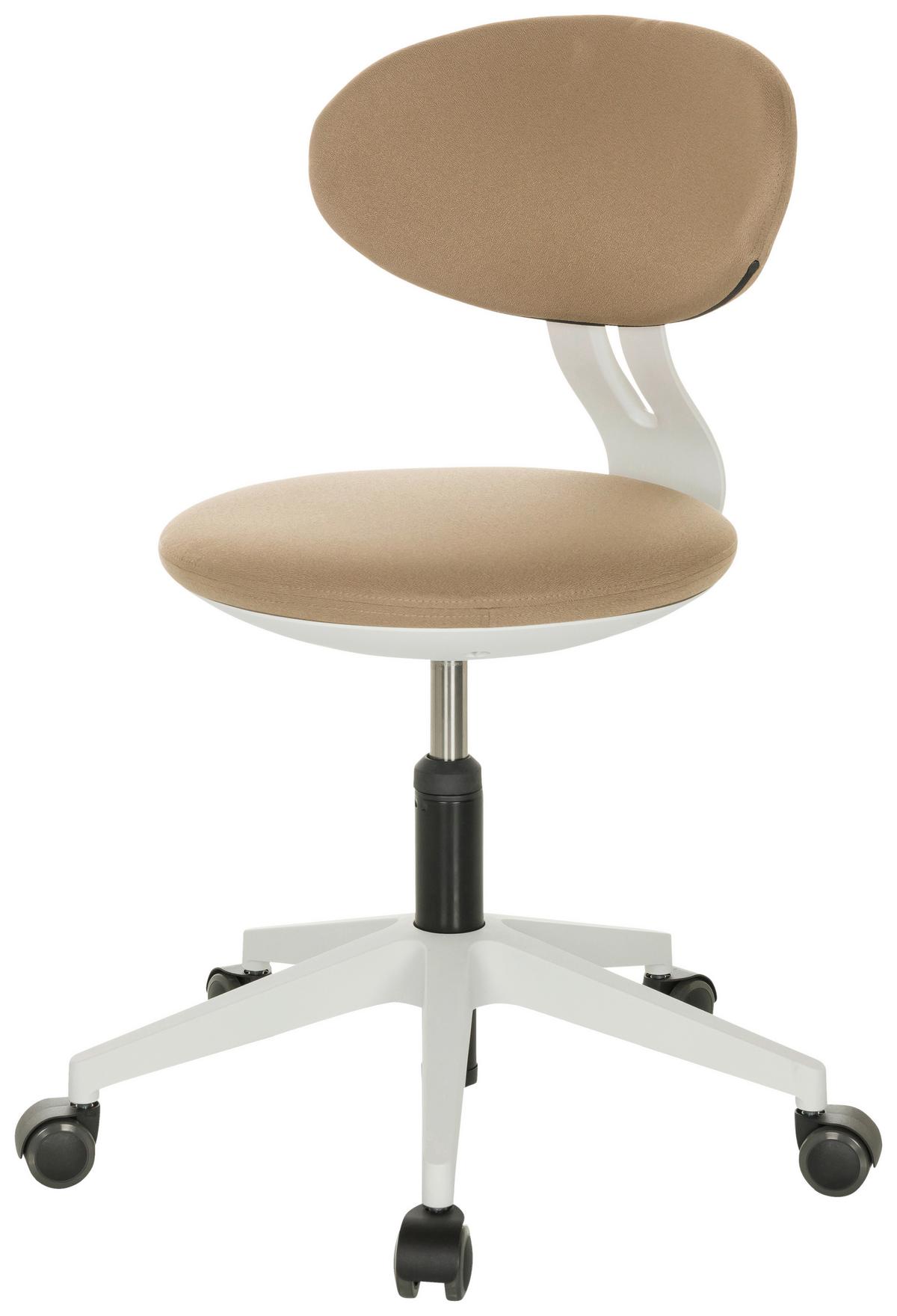 Jugenddrehstuhl Minimovo ca.42x66-87x52cm Beige - Beige/Weiß, Basics, Kunststoff/Textil (42/66-87/52cm) - MID.YOU