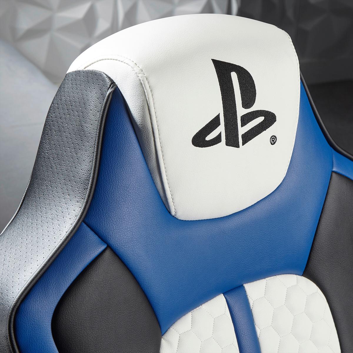 Gamingsessel Playstation Legen d ca. 88x64x102cm Blau/Schwarz - Blau/Schwarz, MODERN, Leder/Holzwerkstoff (88/64/102cm) - X Rocker