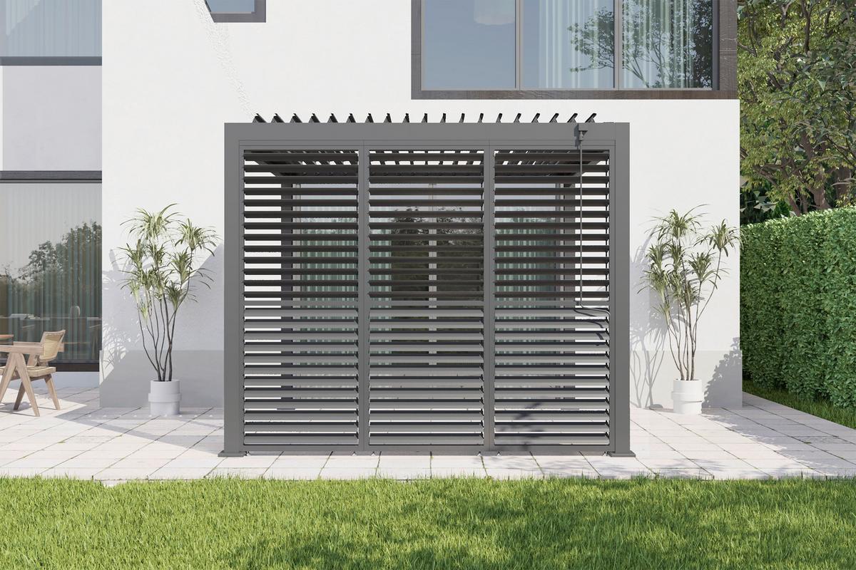 Pergola-Seitenteil Core Anthrazit - Anthrazit, Basics, Metall (92,5/234/4cm) - Gardenson