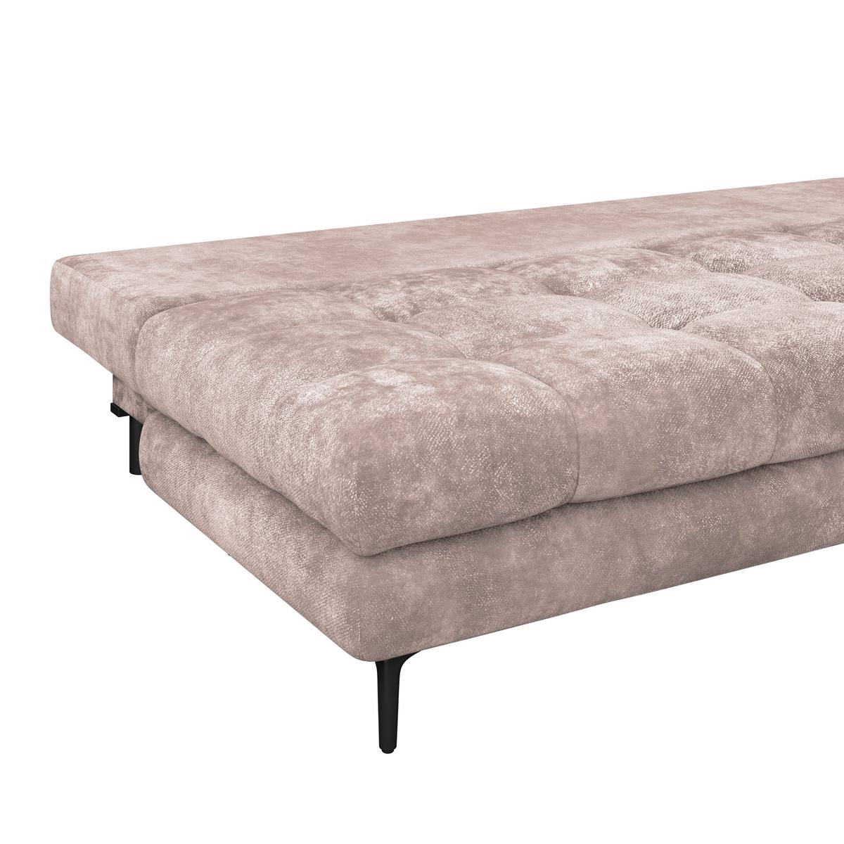 Trosjed Perla - ružičasta/crna, Konvencionalno, tekstil/metal (203/94/96cm)