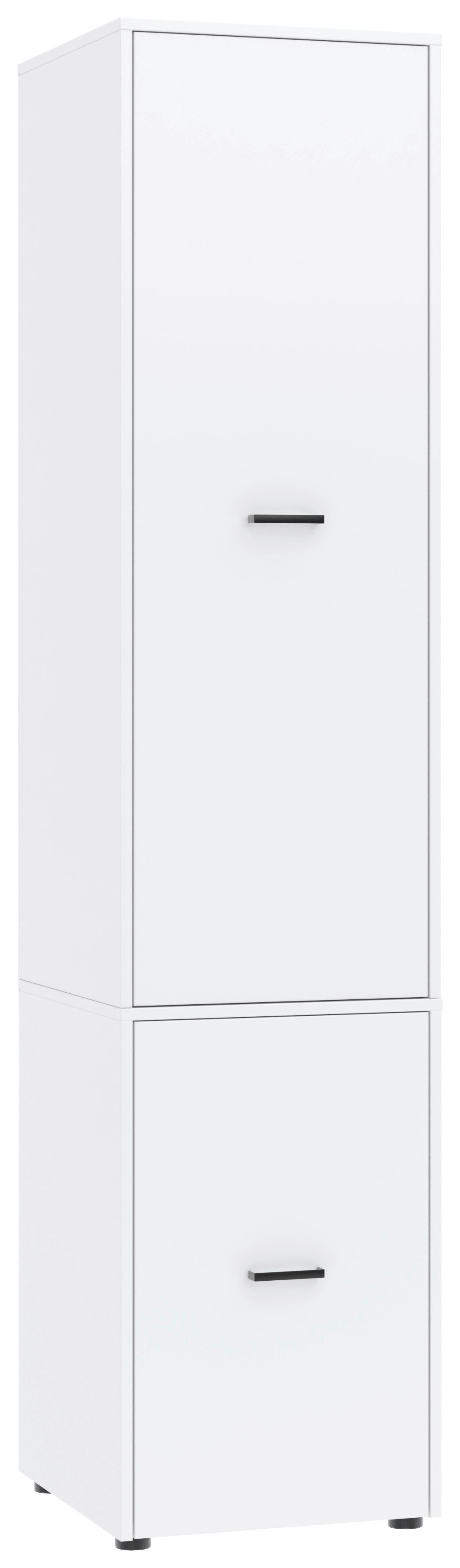 Kleiderschrank Kivo Weiß - Schwarz/Weiß, Basics, Holzwerkstoff/Kunststoff (45/199,6/52,1cm) - Based