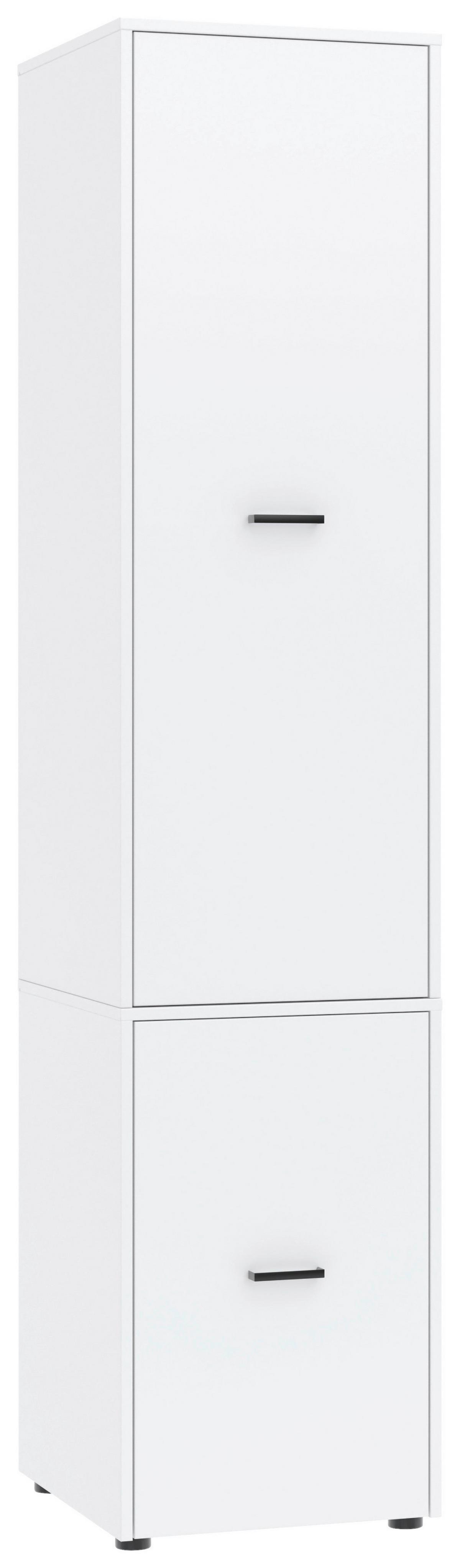 Kleiderschrank Kivo Weiß - Schwarz/Weiß, Basics, Holzwerkstoff/Kunststoff (45/199,6/52,1cm) - Based