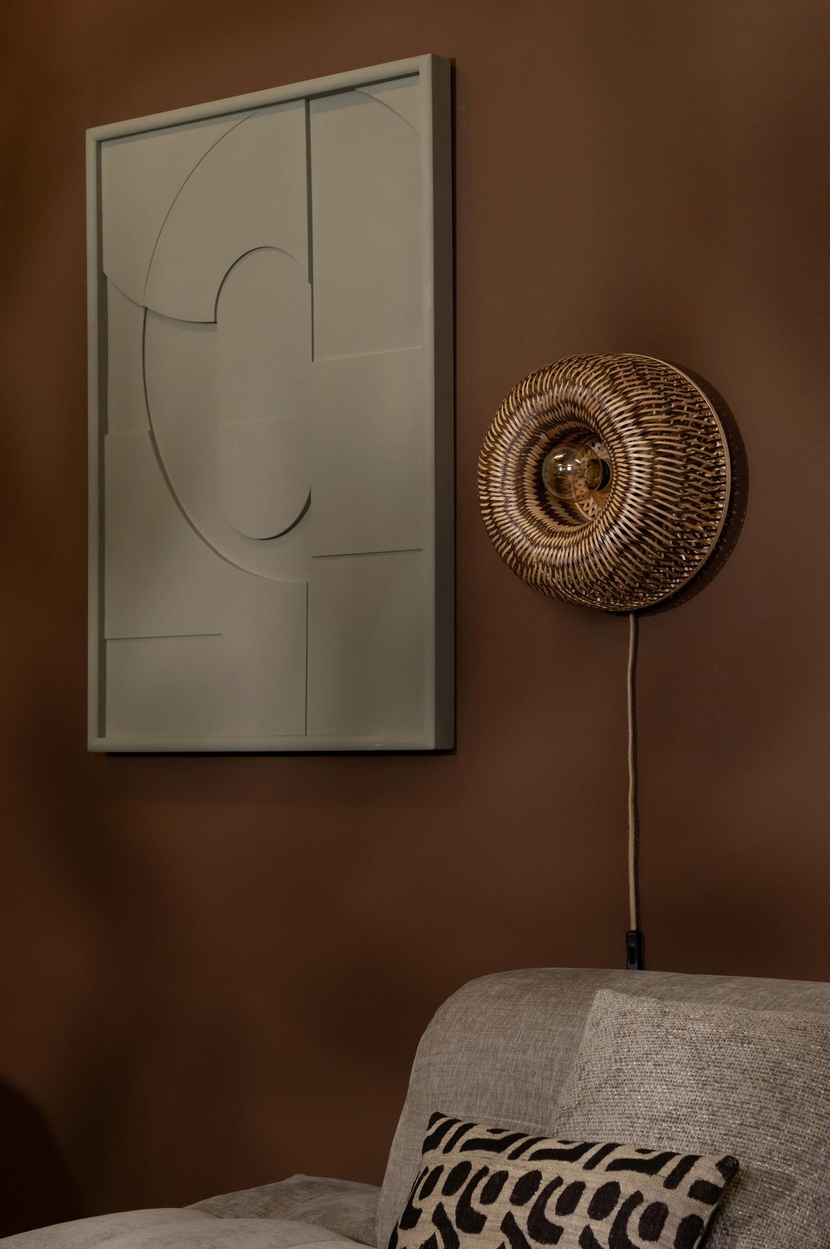 Stenska Svetilka Barbados, Rjava, Bambus - naravne barve/rjava, Basics, naravni materiali (35/15cm) - Good & Mojo