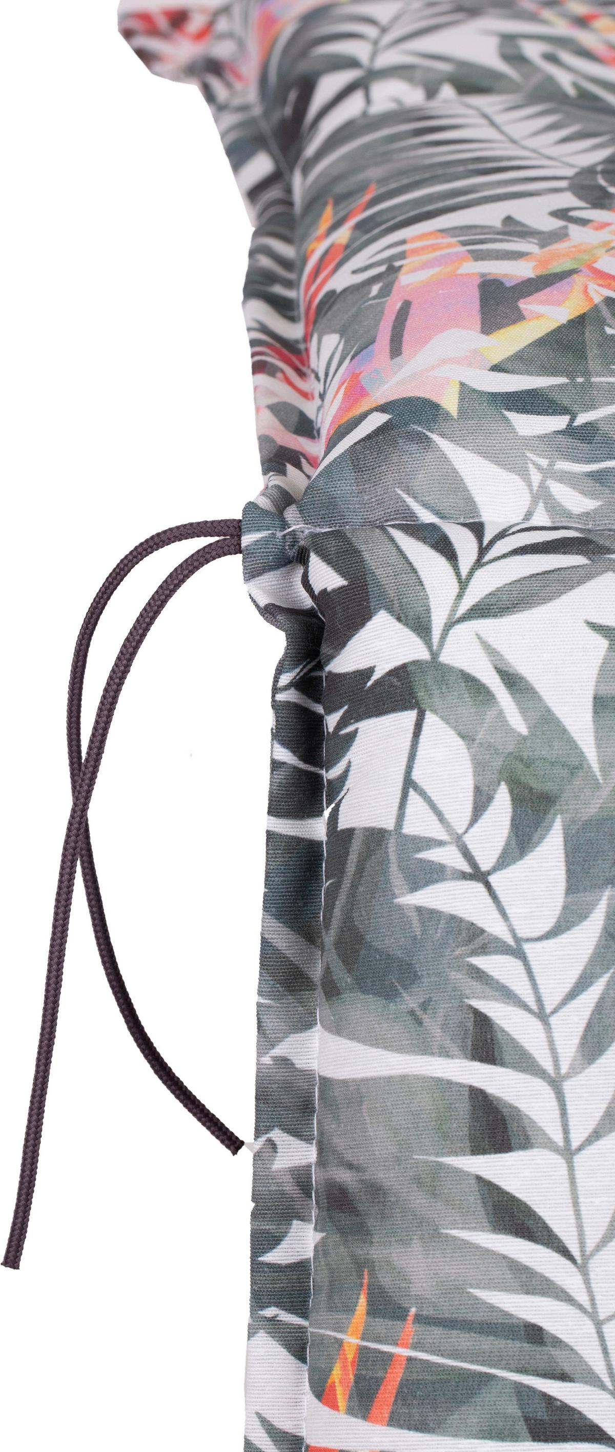 Hochlehner Auflagen Tamky 2er- Set ca. 118x46 cm Grau/Rot - Grau, Basics, Textil (118/46/8cm) - Gardenson