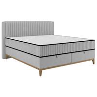 Bett Elena Silberfarben ca. 200x200cm - Silberfarben, KONVENTIONELL, Holz/Holzwerkstoff (200/200cm) - Sembella
