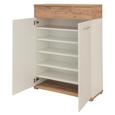 Schuhschrank in Weiß/Eichefarben - Eichefarben/Weiß, MODERN, Holzwerkstoff (89/118/37cm) - Mömax modern living Schuhschrank in Weiß/Eichefarben - Eichefarben/Weiß, MODERN, Holzwerkstoff (89/118/37cm) - Mömax modern living