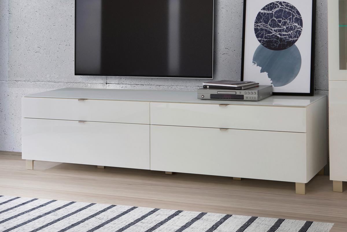 Tv-element Poole, Bela - barve nerjavečega jekla/barve šampanjca, Design, kovina/umetna masa (219,9/57/52,5cm) - Hom`in