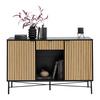 SIDEBOARD MADRID -EXKLUSIV- - svart/naturfärgad, Modern, metall/trämaterial (143/90/40cm) - Mömax