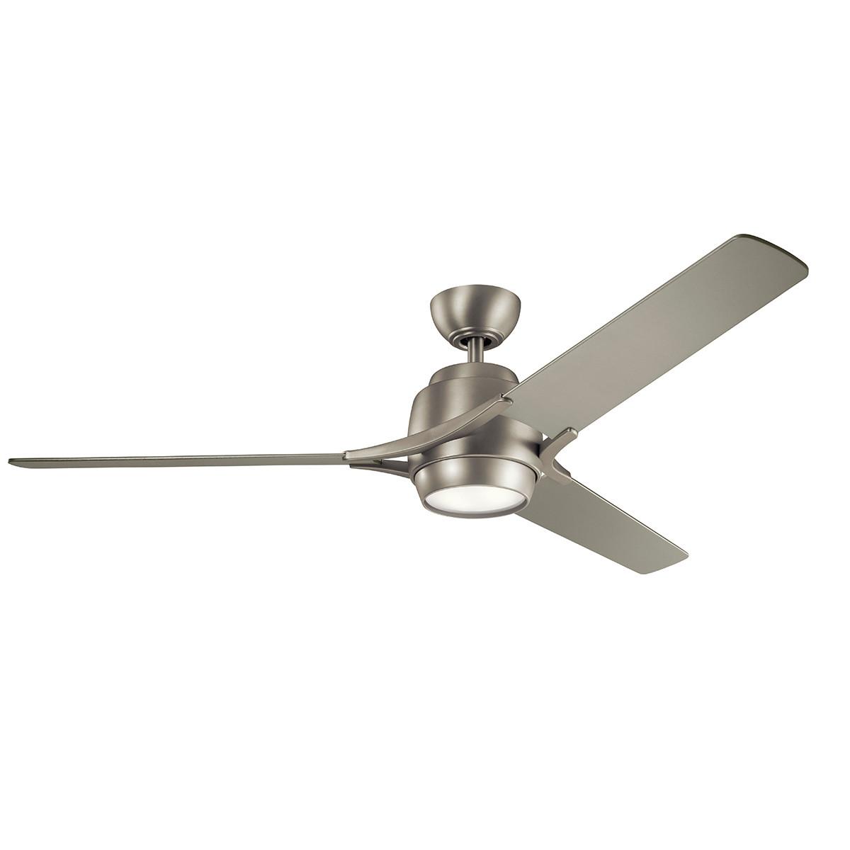 Stropni Ventilator Zeus Srebrna Boja - srebrne boje/boje nikla, Design, drvo/metal (152/46cm)