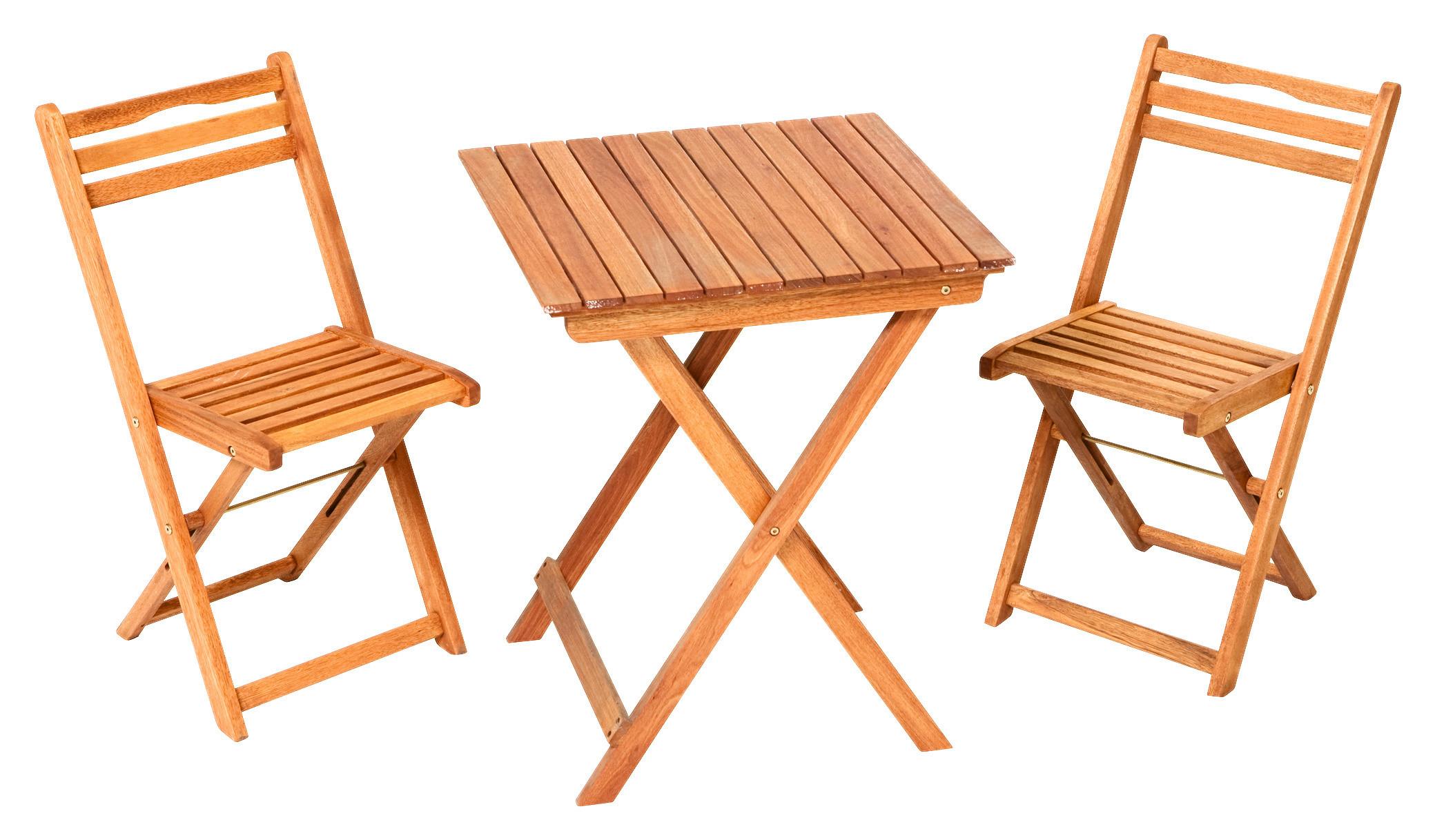 Balkonset "Porto" aus Eukalyptus, natur - Naturfarben, KONVENTIONELL, Holz (40/82/49cm) - Gardenson