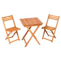 Balkonset "Porto" aus Eukalyptus, natur - Naturfarben, KONVENTIONELL, Holz (40/82/49cm) - Gardenson