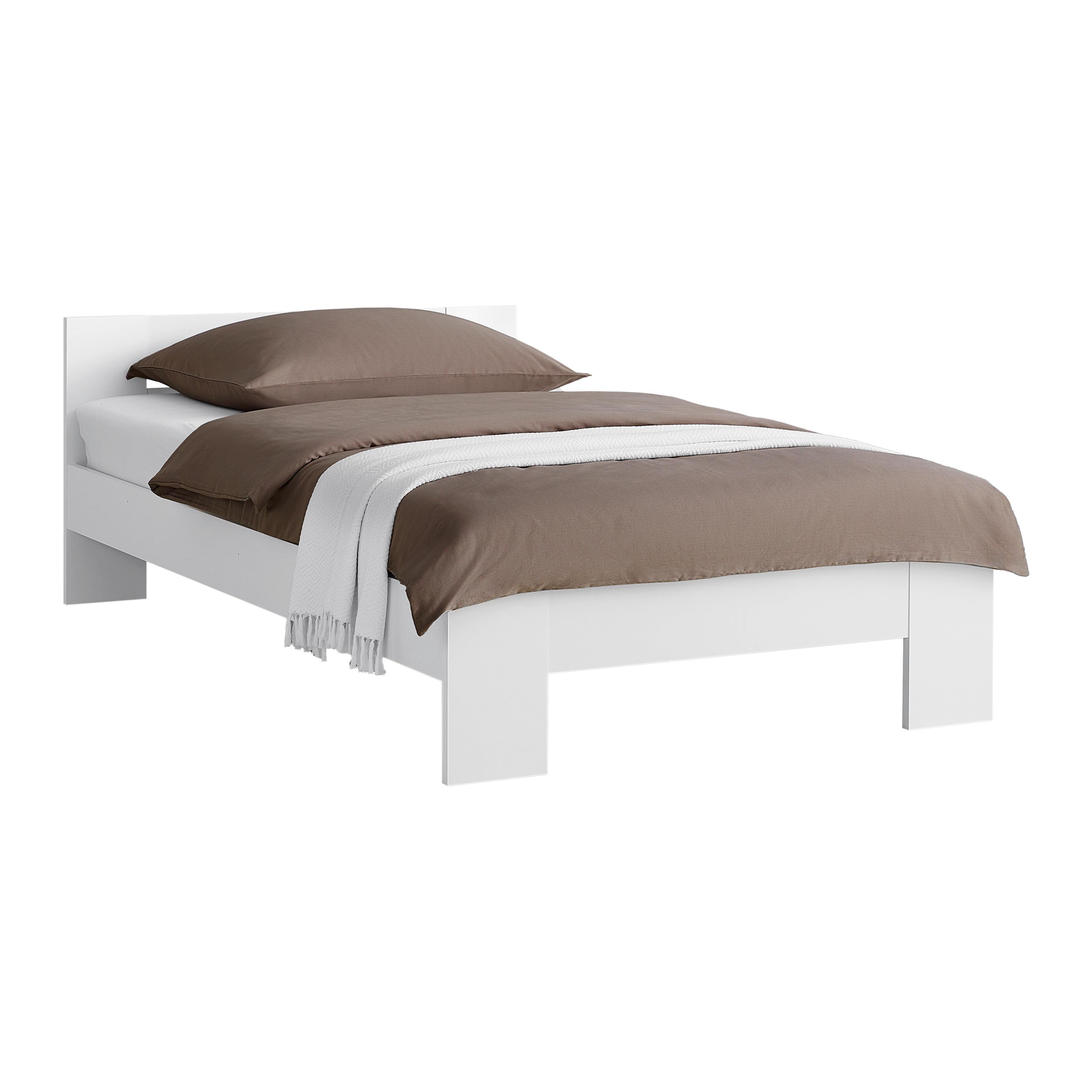 Bett Madrid Weiß ca. 120x200cm - Weiß, MODERN, Holz (120/200cm) - Mömax
