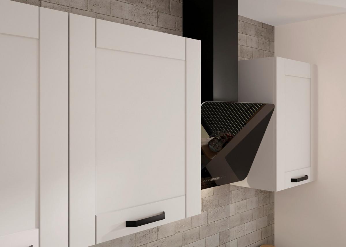 Blok Kuhinja Luna - bela/crna, Moderno, metal/pločasti materijal (250/218/60cm) - Modern Living