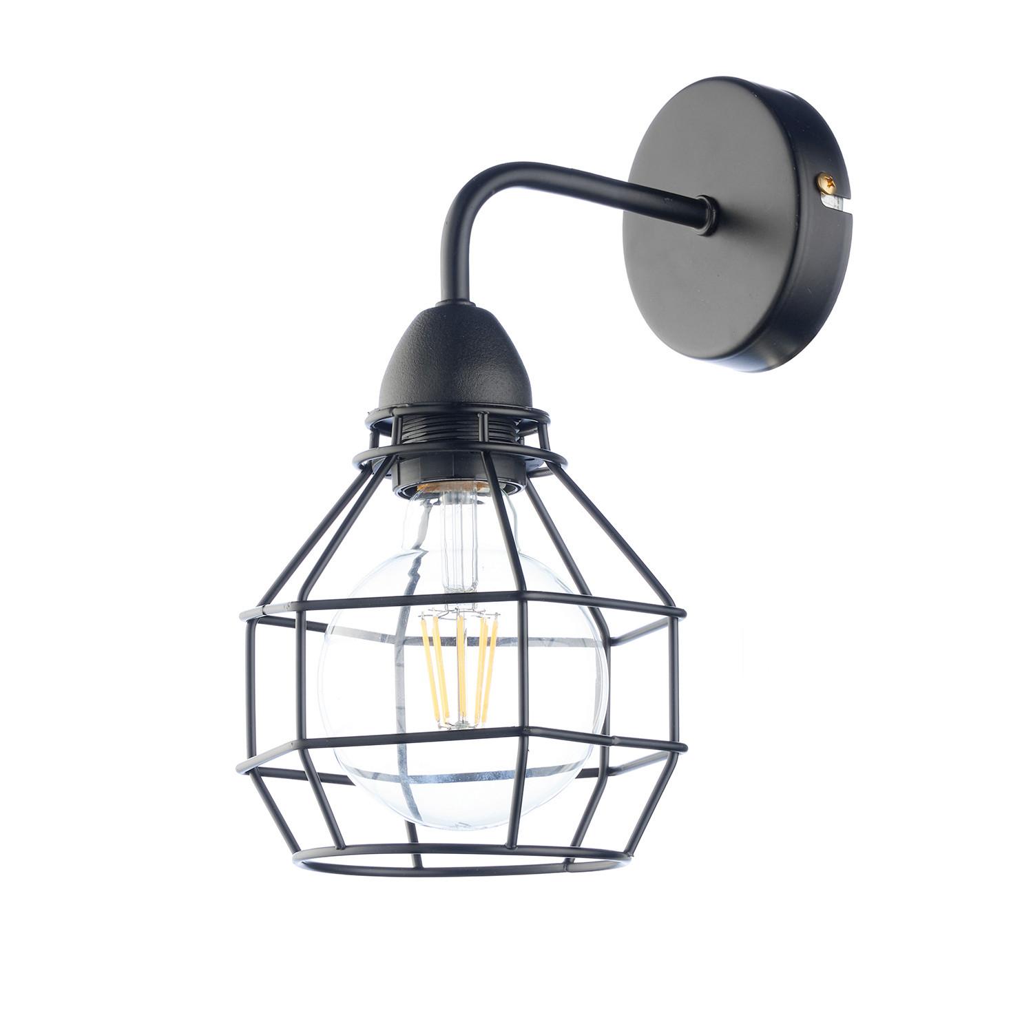 Wandleuchte Spider Schwarz max. 22 Watt - Schwarz, Basics, Metall (16/16/23cm)