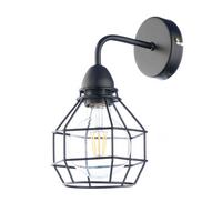Wandleuchte Spider Schwarz max. 22 Watt - Schwarz, Basics, Metall (16/16/23cm)