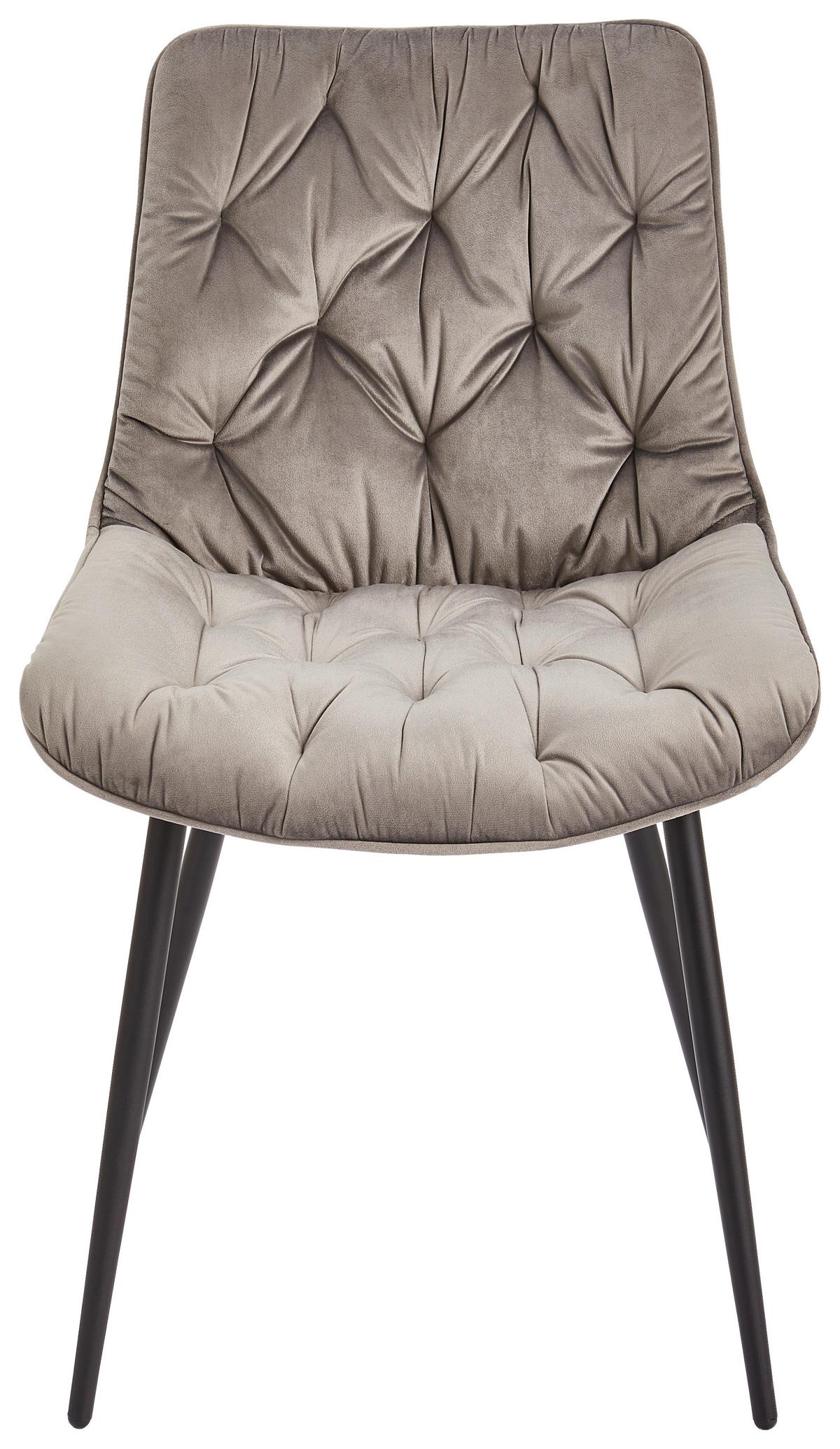 KRZESŁO LANGFORD - czarny/szary, Modern, metal/drewno (52/85/59cm) - Livetastic