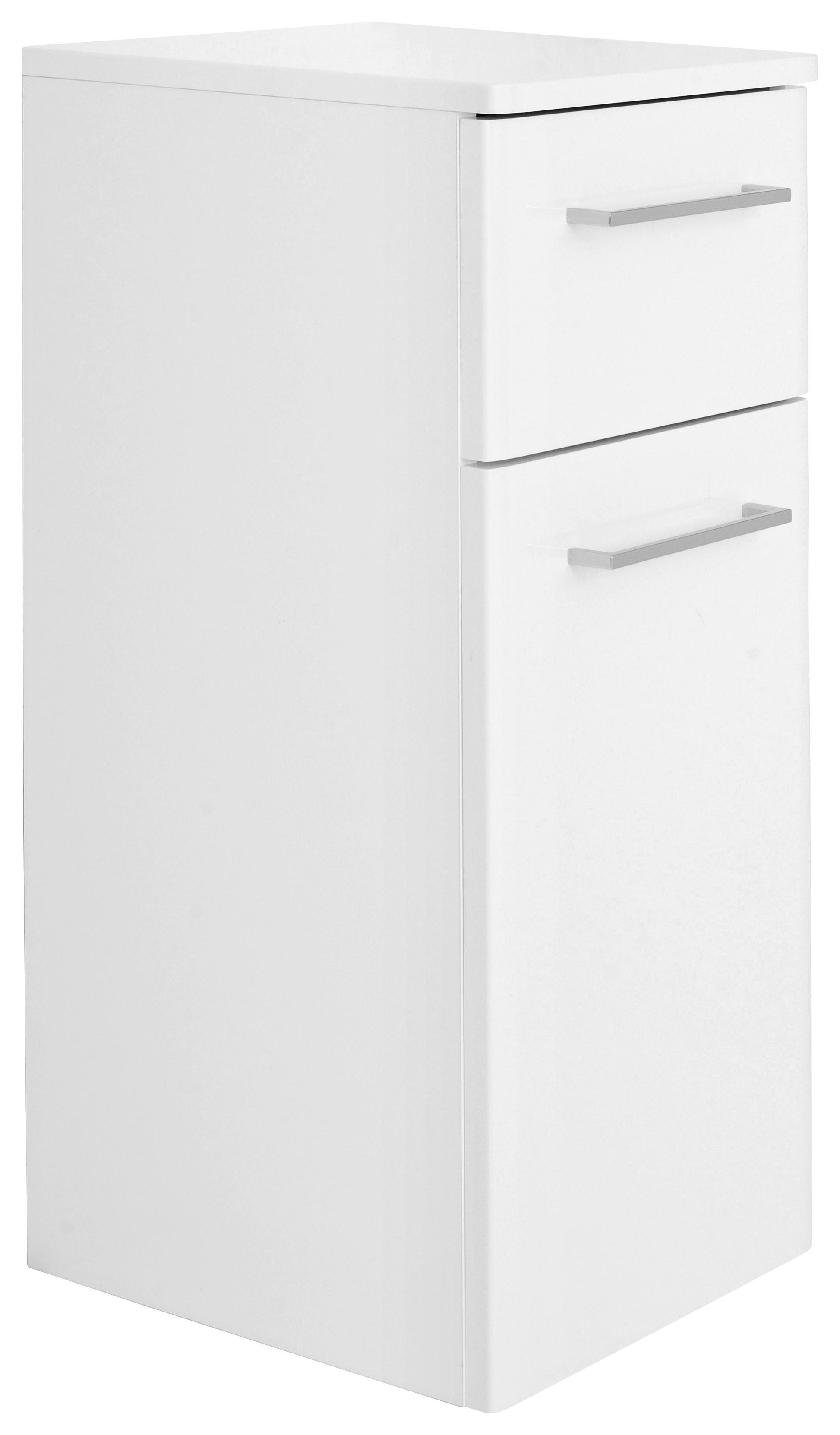 SZAFKA DOLNA CARINA 316 - biały wysoki połysk/biały, Konventionell, materiał drewnopochodny/szkło (30/72/33cm) - Carryhome