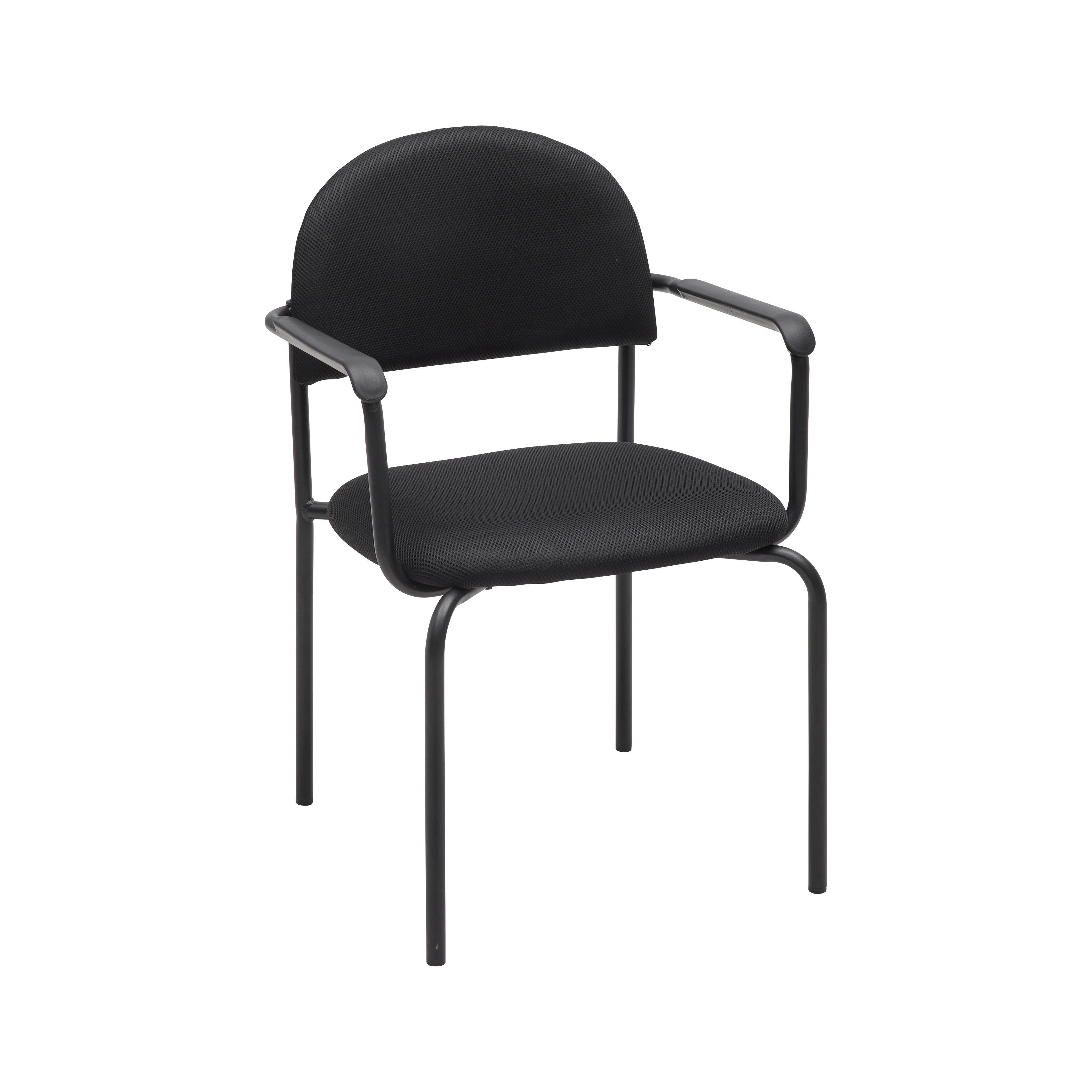 Besucherstuhl Diana II Schwarz - Schwarz, KONVENTIONELL, Kunststoff/Textil (57,5/83/57,5cm) - Mömax