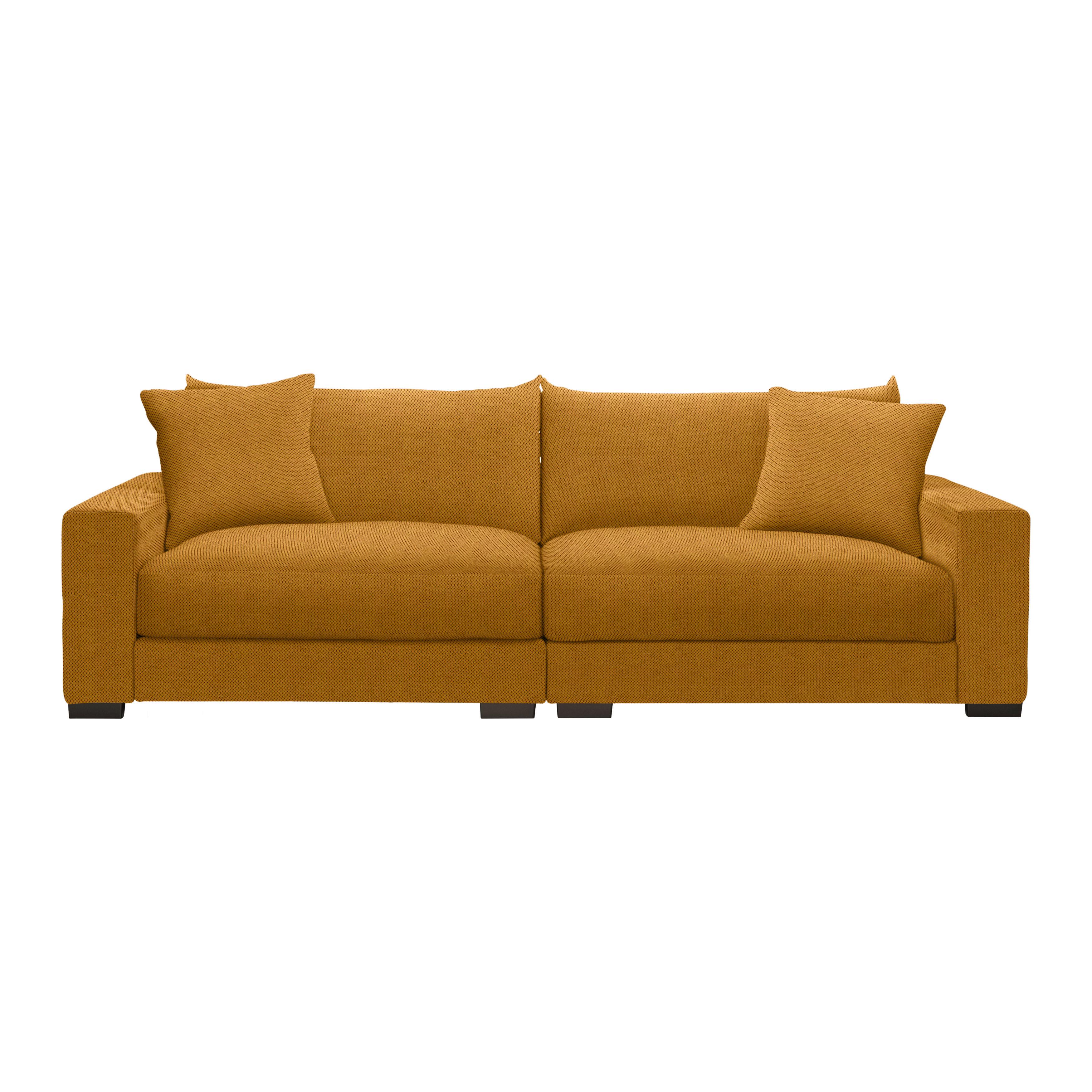 Megasofa Pedro Senfgelb - Senfgelb, MODERN, Holz/Holzwerkstoff (261/83/124cm) - Mömax