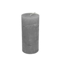 Lumânare coloană Lia - gri deschis, Modern, materiale naturale/textil (6,8/15cm) - Premium Living