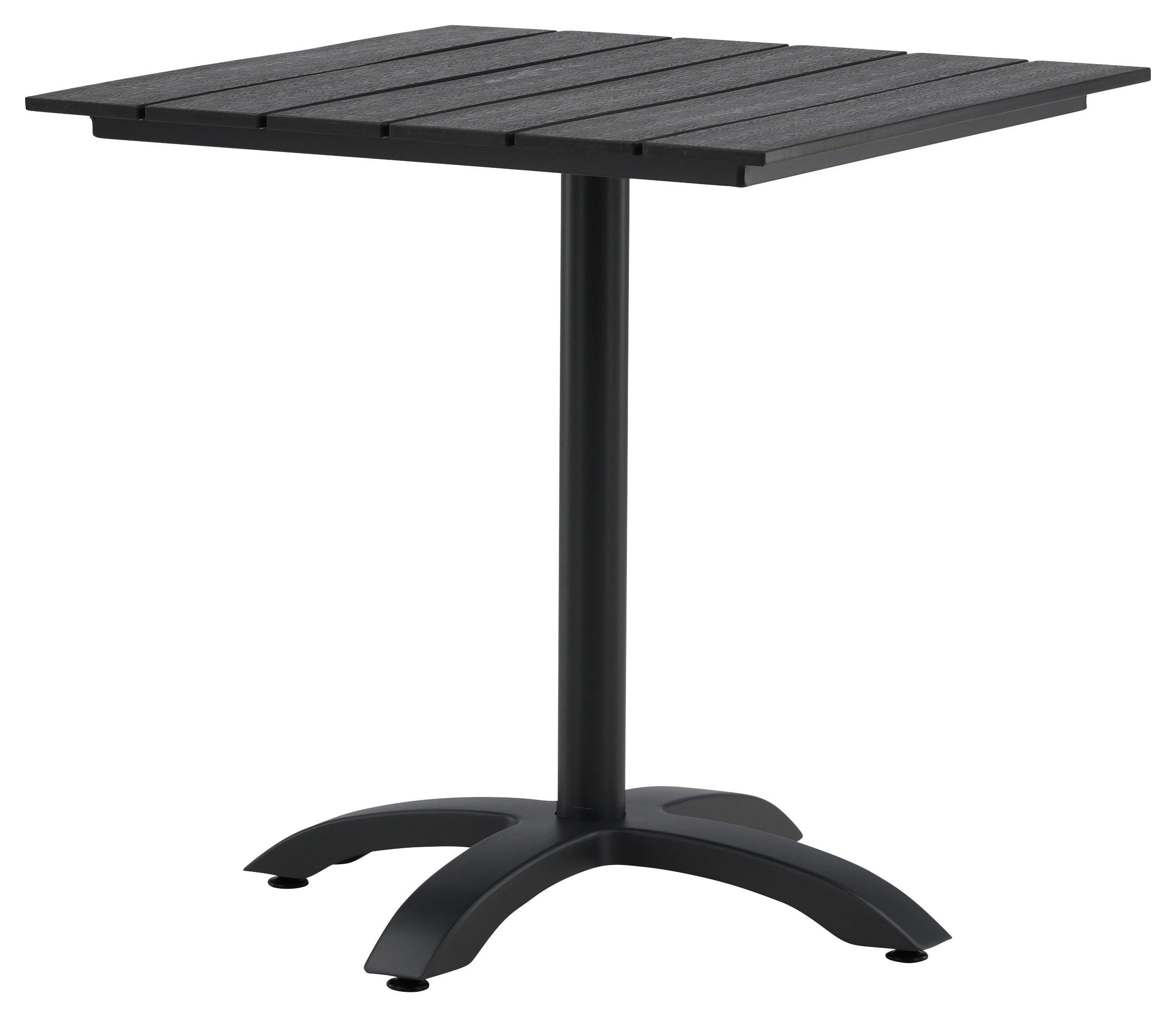 Balkontisch Colorado ca. 70x74 cm Schwarz - Schwarz, KONVENTIONELL, Kunststoff/Metall (70/74/70cm) - Gardenson