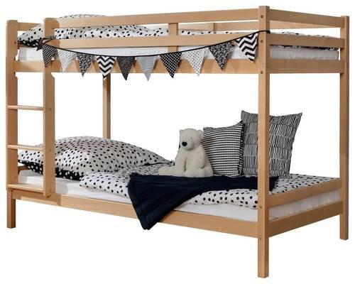 Etagenbett Rene Naturfarben ca. 90x200cm - Buchefarben/Naturfarben, MODERN, Holz (90/200cm) - MID.YOU