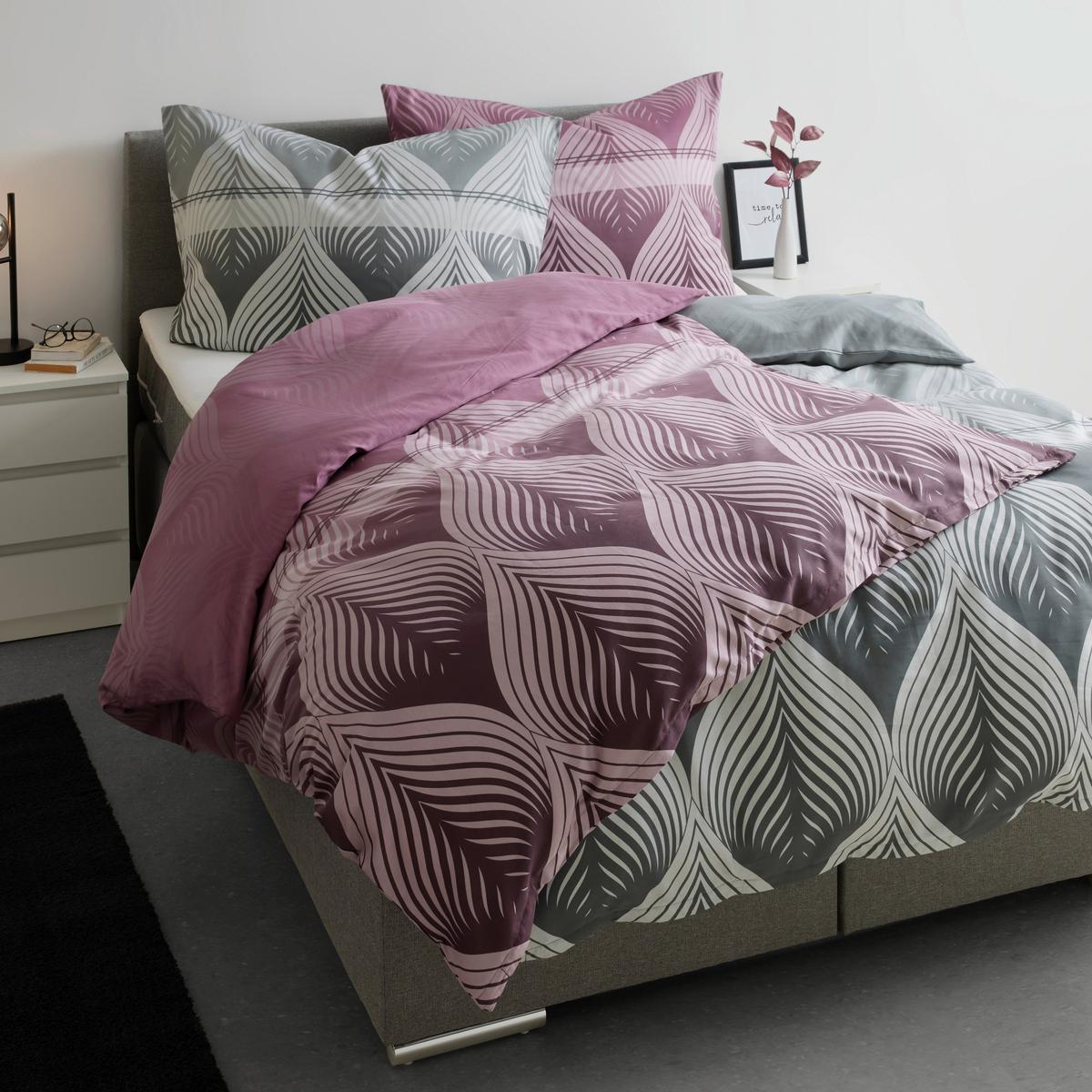 Ágyneműhuzat-garnitúra Domps - mályva, Modern, textil (140/200cm) - Modern Living