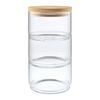 FÖRVARINGSBURKAR SET HEDVIG - vit/klar, Modern, trä/glas - Mömax