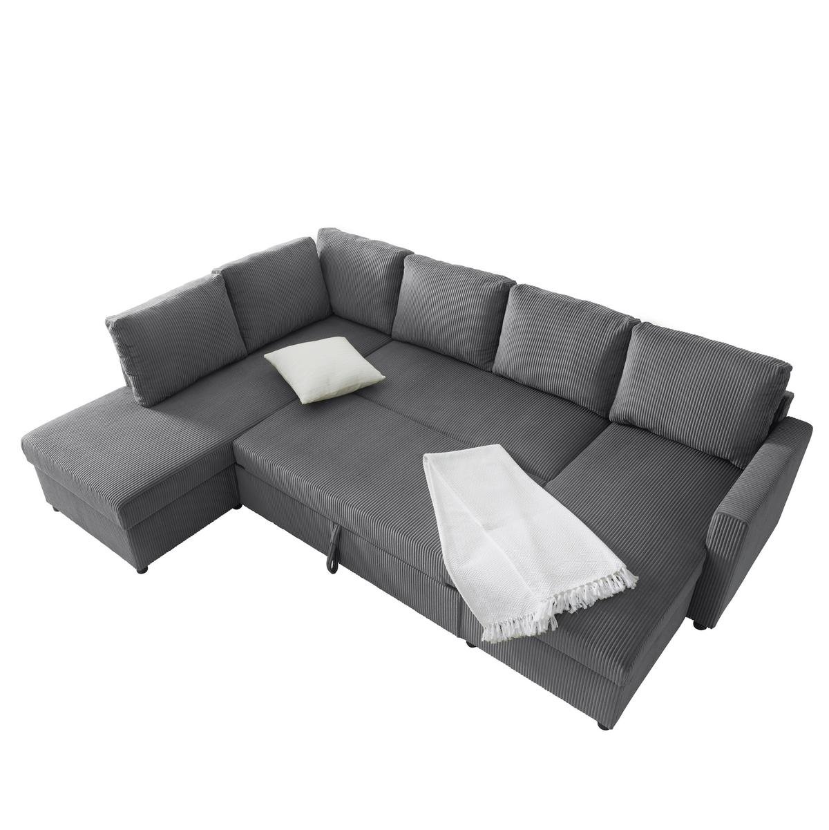 Sarokkanapé Martina - antracit, Modern, faalapú anyag/textil (204/89cm) - Mömax