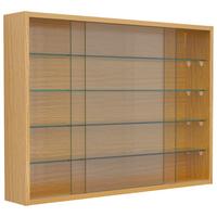 Viseča Vitrina Drivalo L, Barva Hrasta - medeni hrast/prosojno, Design, steklo/leseni material (75/55/12cm) - MID.YOU