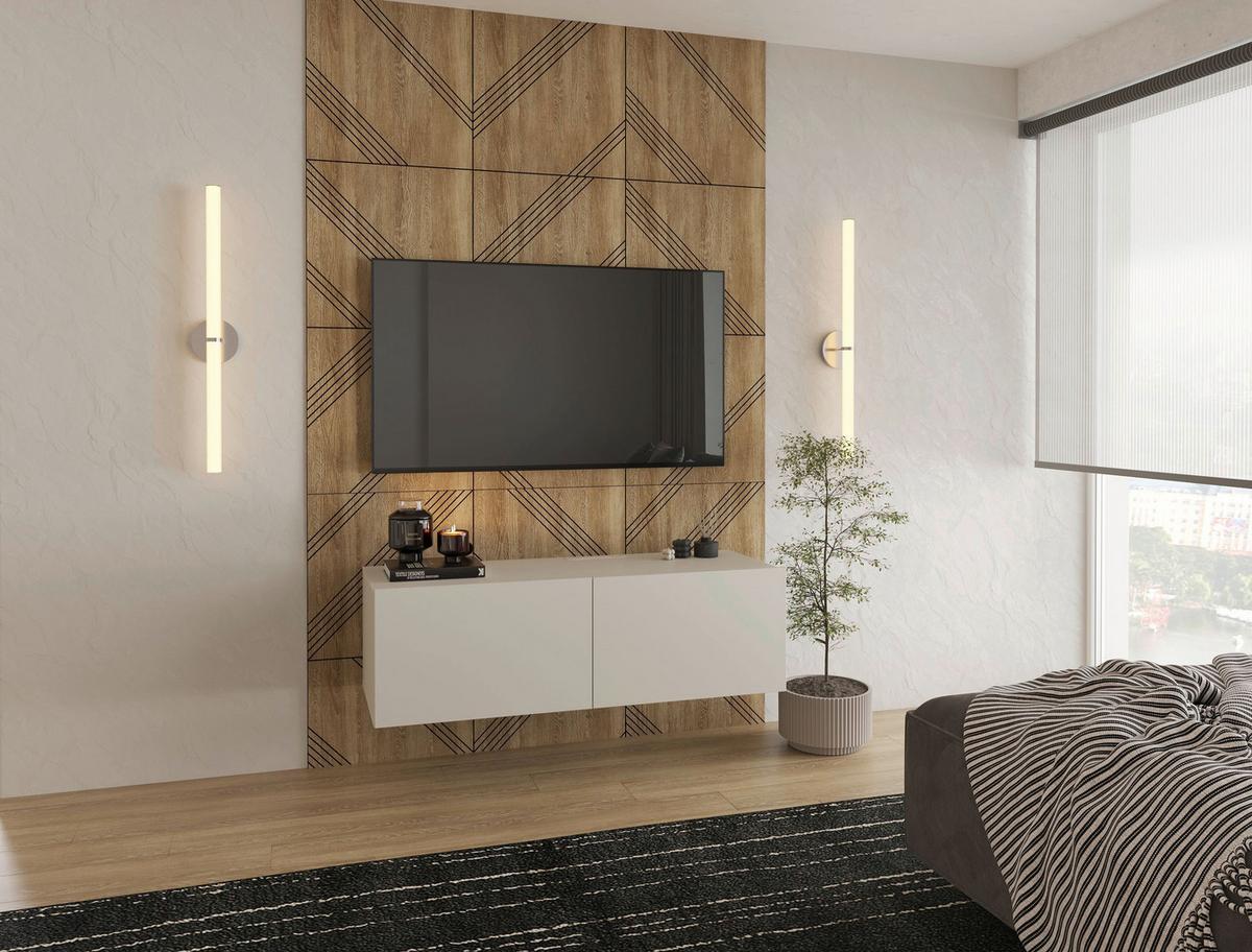 KOMODA NISKA NEWNIQ - kaszmir, Design, materiał drewnopochodny (120/36,7/45cm) - Hom`in