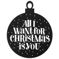 Dekor Tábla Soho "all I Want" - fekete, Konventionell, fém (20/25cm) - Modern Living