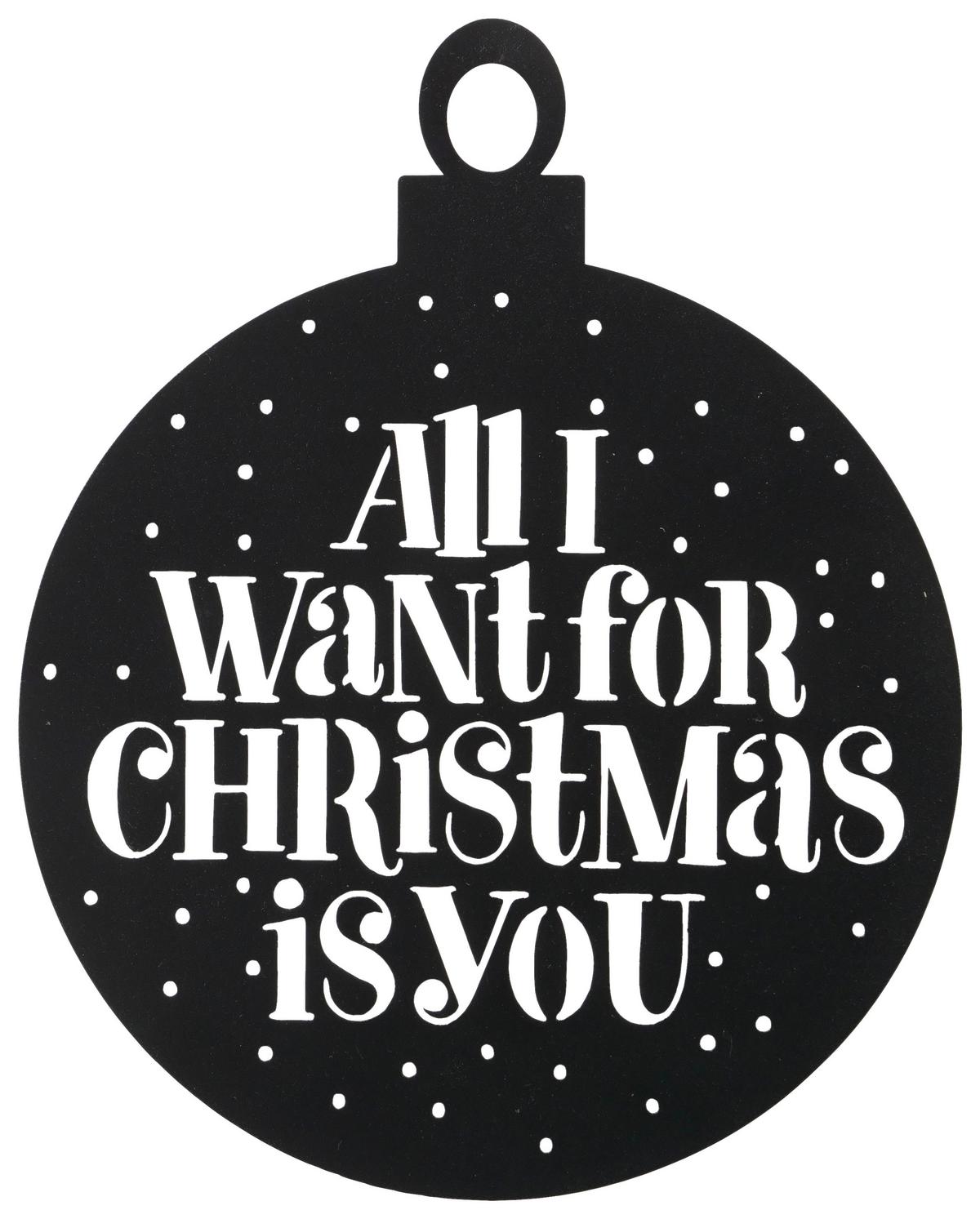 Dekor Tábla Soho "all I Want" - fekete, Konventionell, fém (20/25cm) - Modern Living