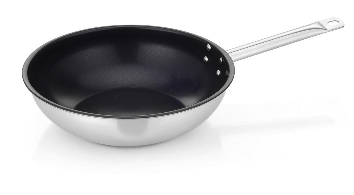 Wokserpenyő Dhingra - fekete/nemesacél, Konventionell, fém (31/8cm) - Modern Living