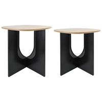 Stolić Set 2/1 Katja - prirodne boje/crna, Moderno, drvni materijal (46/40/46/40/45/40cm) - Based