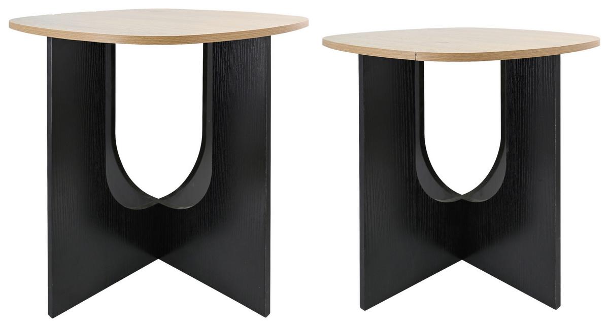 Stolić Set 2/1 Katja - prirodne boje/crna, Moderno, drvni materijal (46/40/46/40/45/40cm) - Based