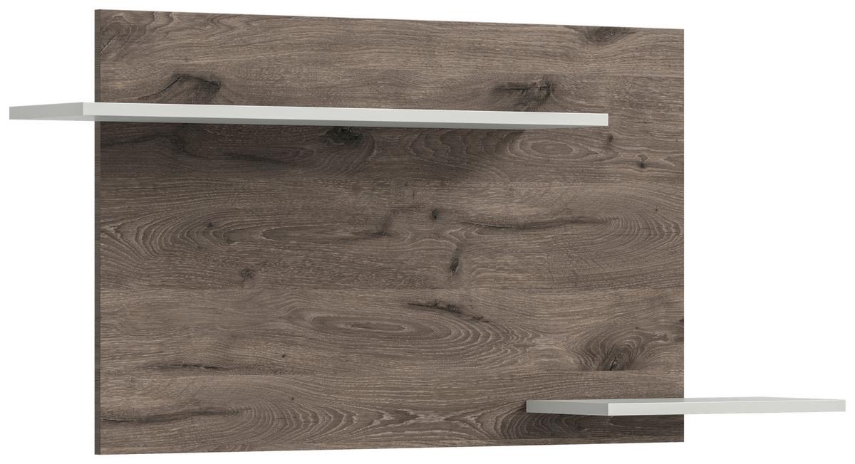 Wandboard Falcona Eiche dunkel /Grau ca. 64x135 cm - Design, Holzwerkstoff (64/135/22cm) - MID.YOU