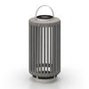 LAMPE SOLAIRE MADONNA - gris clair/blanc, MODERN, métal/textile (22/54/22cm) - Bessagi Garden