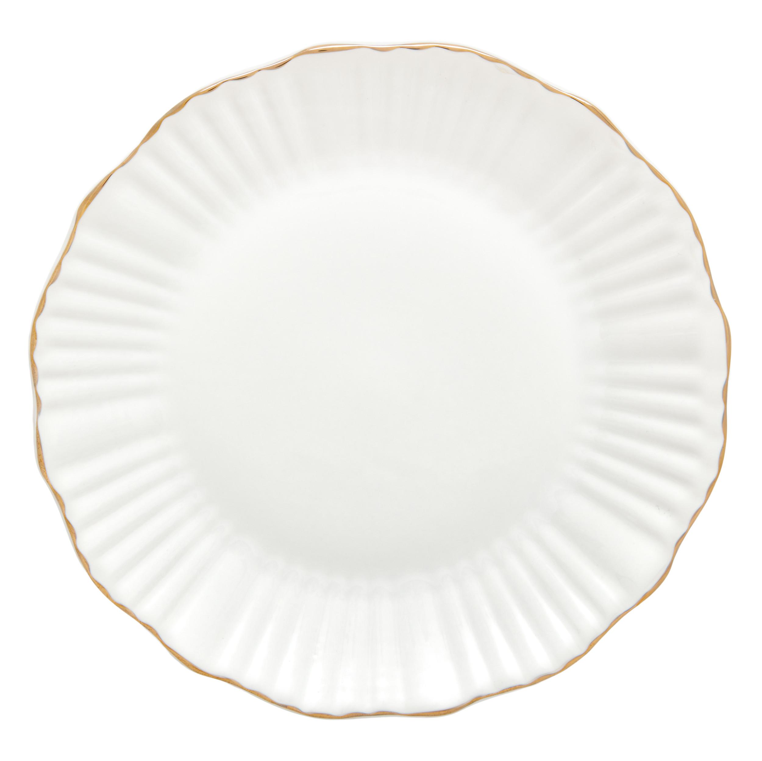 Tanjur Plitki 27cm Daphne - bijela, Moderno, keramika (27cm)