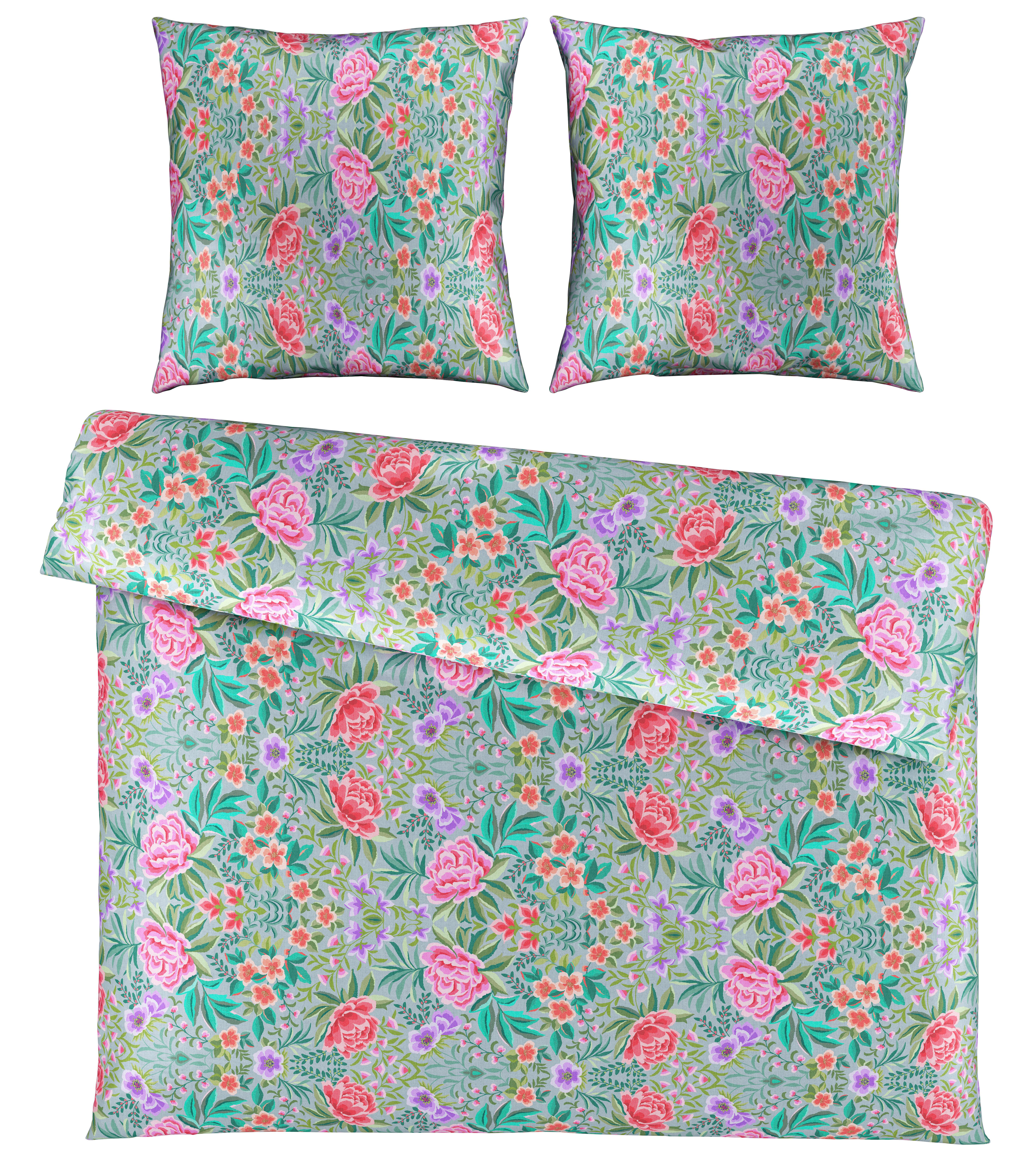 Bettwäsche Vivien XXL Multicolor ca. 200x200cm - Multicolor, ROMANTIK / LANDHAUS, Textil (200/200cm) - Mömax