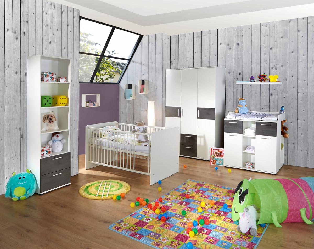 Pătuţ cu grilaj Star - alb, Konventionell, lemn/material pe bază de lemn (70/140cm)