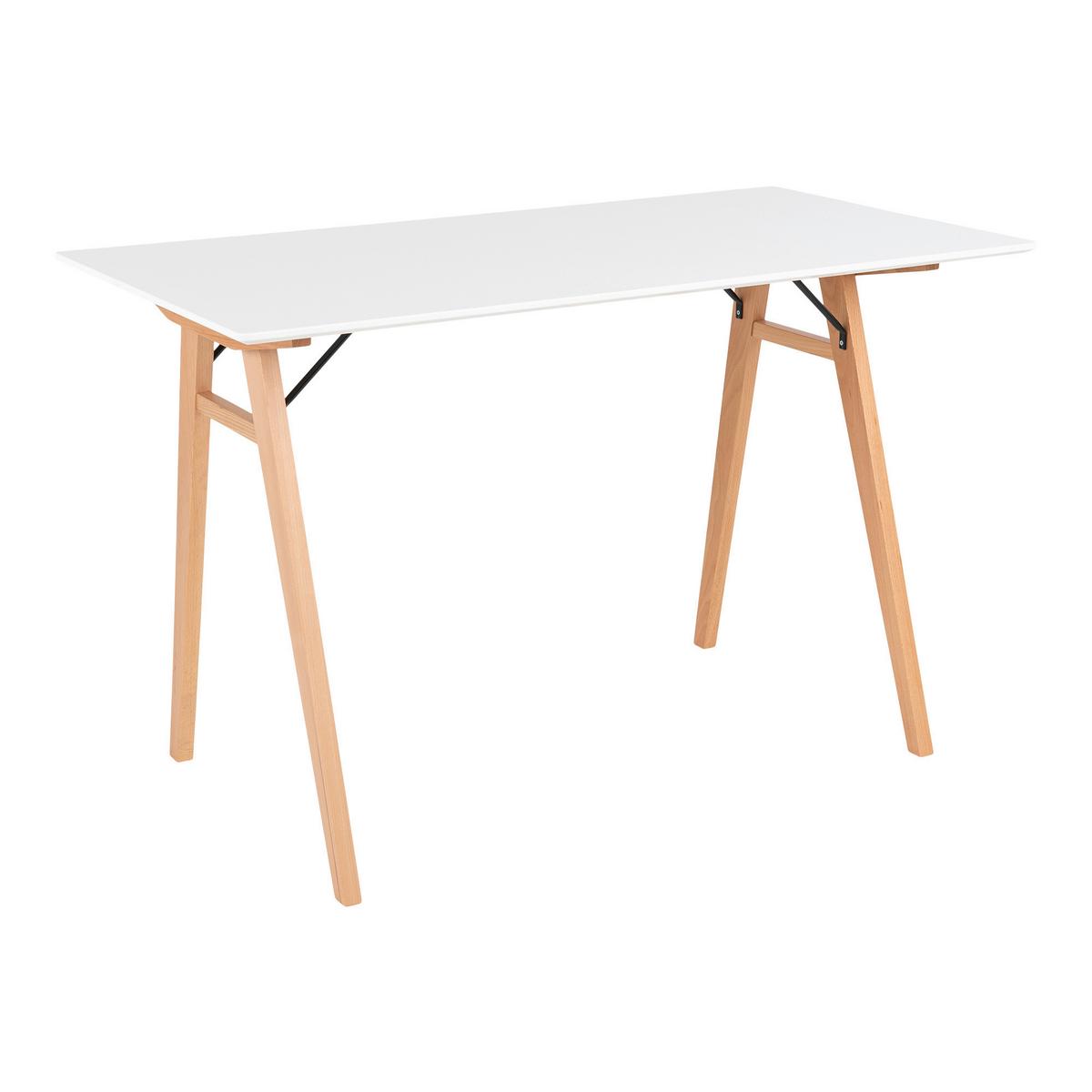 Schreibtisch Vojens Desk Eiche Bianco/Weiß - Eiche Bianco/Weiß, MODERN, Holz/Holzwerkstoff (120/75/60cm) - MID.YOU