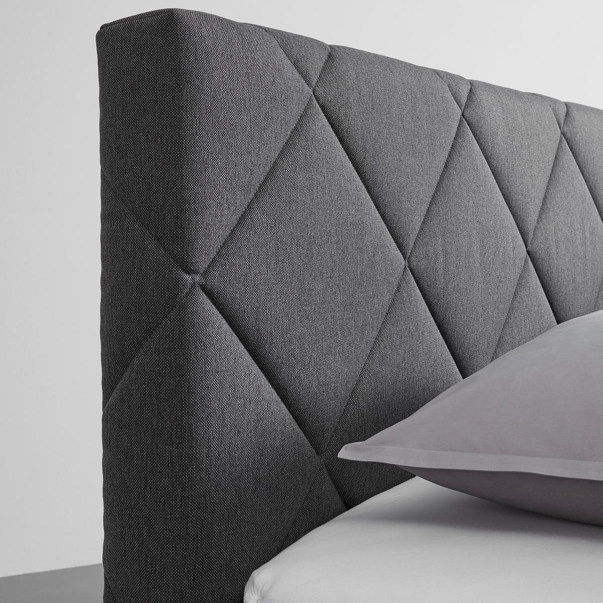 Boxbett Marcello ca. 180x200 cm Grau mit Topper - Dunkelgrau/Erlefarben, MODERN, Holz/Holzwerkstoff (180/200cm) - Bessagi Home