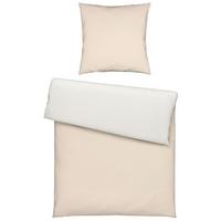 Bettwäsche Annika in Weiß/Beige ca. 135x200cm - Beige/Weiß, Textil (135/200cm) - Modern Living