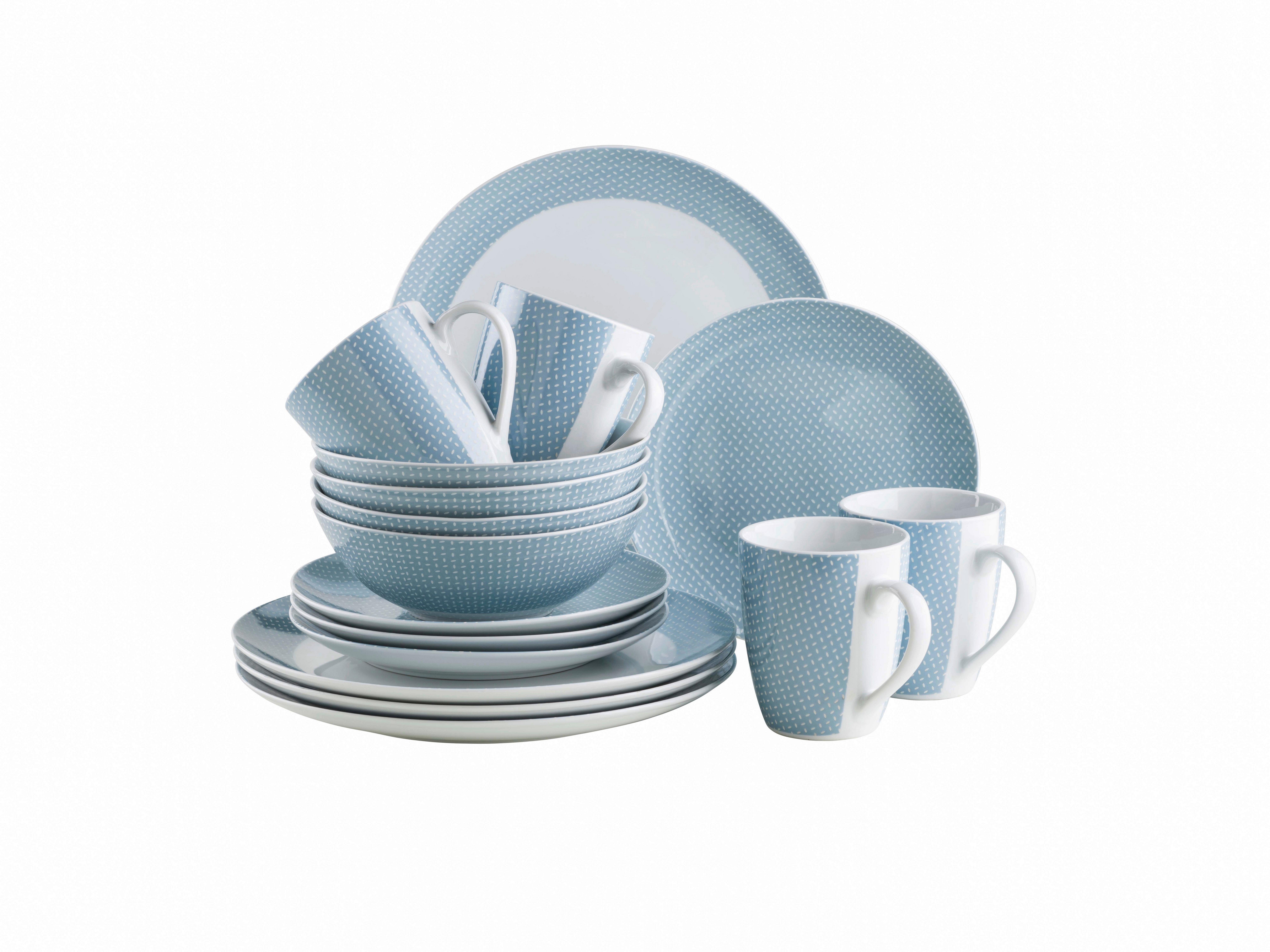 KOMBISERVICE KOMBISERVICE, 934067 - Pastellblau, Basics, Keramik - Mäser