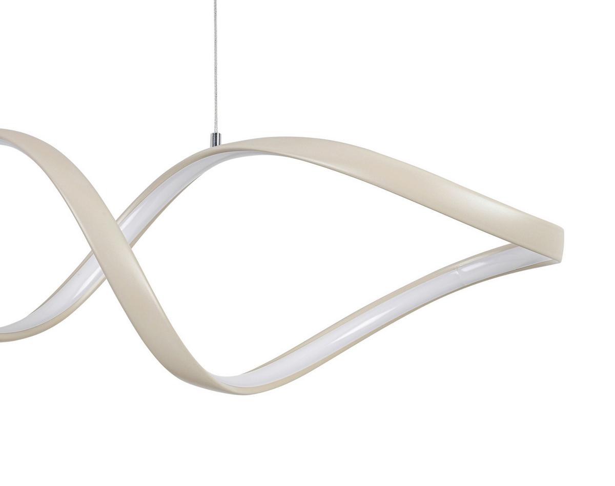 LAMPA WISZĄCA LED BROWNSVILLE *SBN* - kolor piaskowy, Design, tworzywo sztuczne/metal (100/22/120cm) - Novel