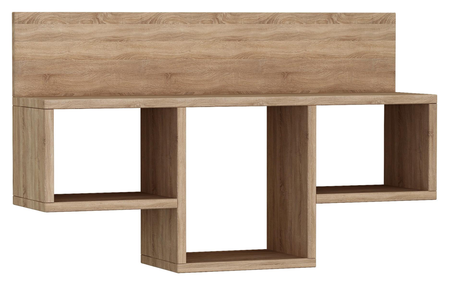 WANDBOARD TRAN REGAL - Eichefarben, Design, Holzwerkstoff (80/49/20cm) - Livetastic