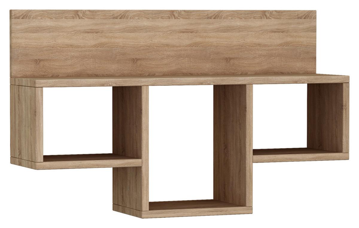 WANDBOARD TRAN REGAL - Eichefarben, Design, Holzwerkstoff (80/49/20cm) - Livetastic
