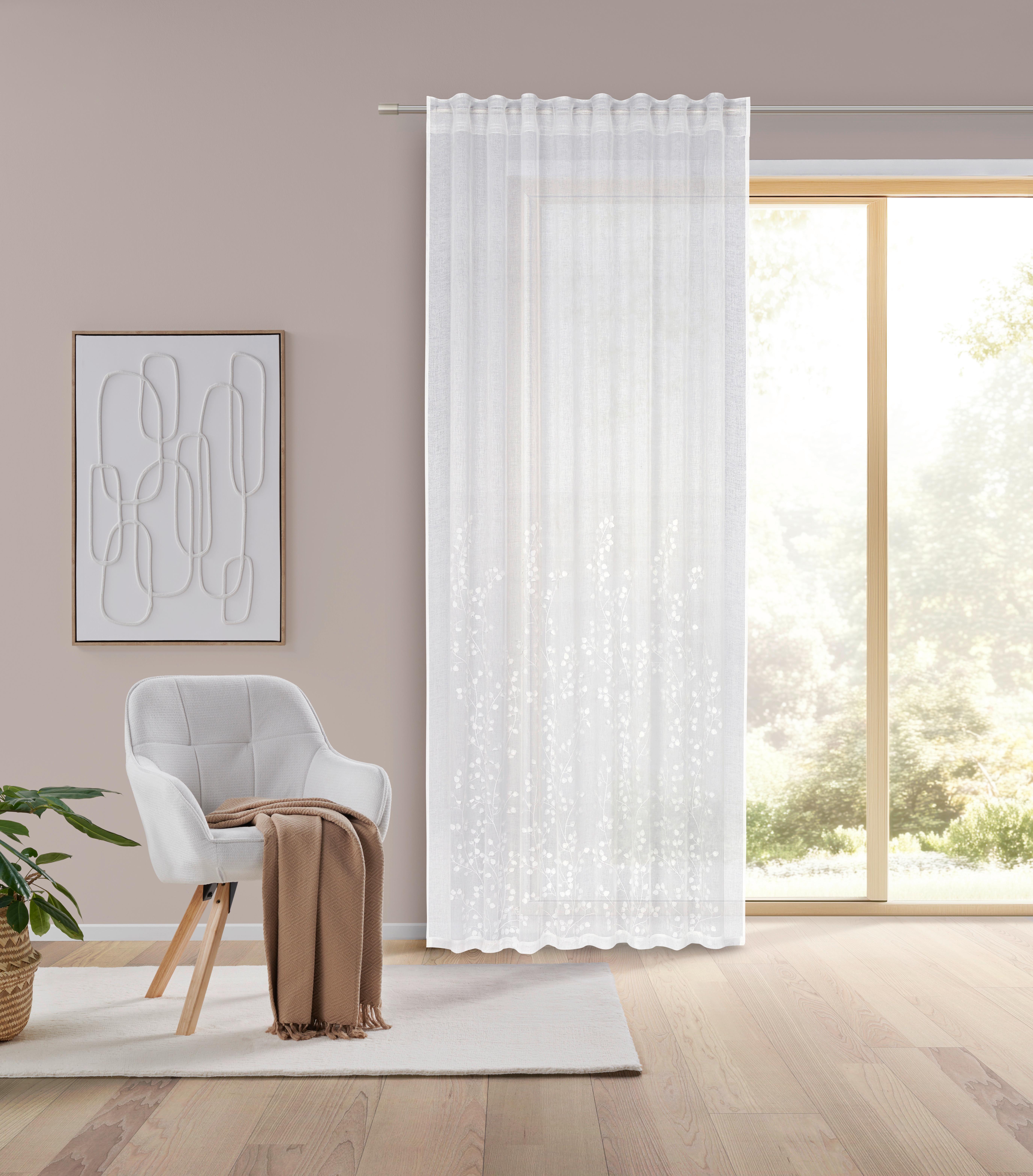 GARDINLÄNGD LIVIE - vit, Basics, textil (135/245cm) - Mömax